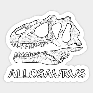 Allosaurus Fossil Skull Sticker